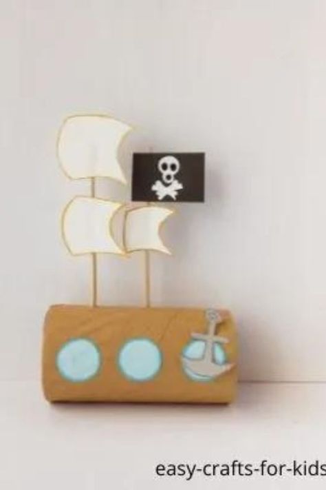 This build a pirate ship craft is one of my easy Summer crafts for kids! Make A Pirate Ship, Build A Pirate Ship, Build A Pirate, Easy Summer Crafts For Kids, Pirate Ship Craft, Easy Summer Crafts, Koala Craft, Gingerbread House Craft, Personalized School Supplies