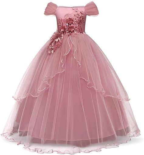 Princess Party Dress Lace Frocks, Flower Princess, Lace Bridesmaids, Prom Ball Gown, Wedding Flower Girl Dresses, Kids Designer Dresses, Girls Christmas Dresses, Girl Princess Dress, Wedding Dresses For Girls