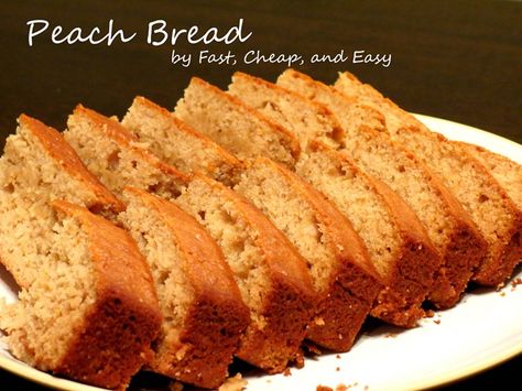 Peach Bread, Peach Puree, Fruit Bread, Canned Peaches, Peach Recipe, Camping Recipes, Sweet Breads, Quick Breads, Bread Cake