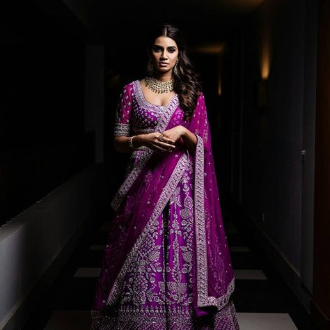 Jasprit Bumrah wedding Jasprit Bumrah, Latest Bridal Lehenga Designs, Purple Lehenga, Bridal Lehenga Designs, Latest Bridal Lehenga, Indian Outfits Lehenga, Reception Lehenga, Wedding Lehenga Designs, Bridal Lehenga Collection