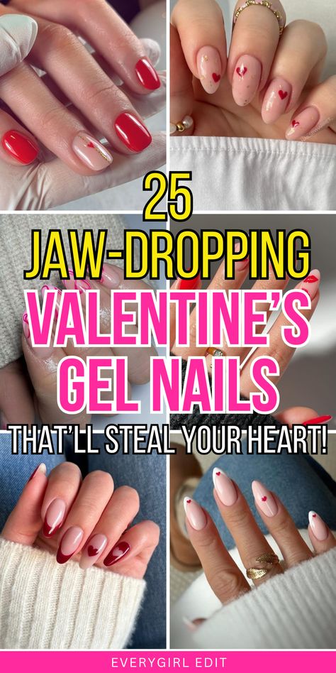 valentines day gel nails, valentines day gel nail designs, valentines day gel nail ideas, valentines day gel nail inspo, valentines day gel nail art, valentines day gel nail colors. Nail Design Ideas Valentines Day, Valentines Builder Gel Nails, Short Valentines Gel Nails, Valentine Day Nails Simple, Valentine Nails Neutral, Gel Nails Ideas Valentines Day, Valentines Day Chrome Nails, Gel Nails Ideas Squoval, Valentine Manicure Ideas