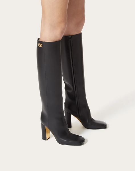 valentino garavani valentino garavani golden walk calfskin boots 95mm - woman - boots Valentino Boots, Woman Boots, Boutique Online, Boots For Women, Designer Boots, Valentino Garavani, The Collection, Riding Boots, Online Boutique