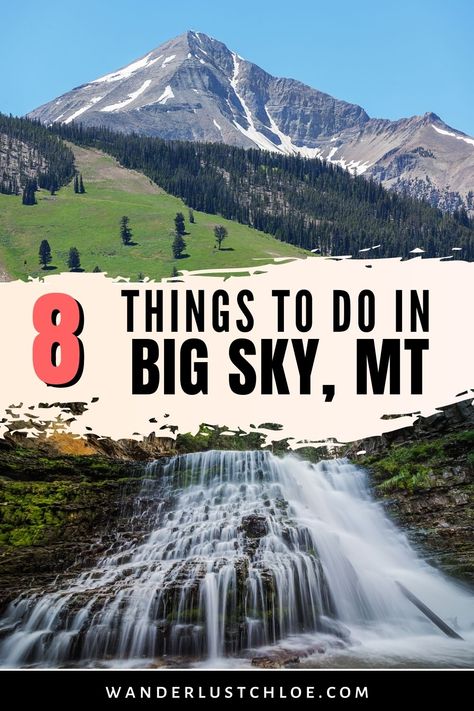 From the ski slopes of Big Sky Resort to the colourful geysers of Yellowstone National Park – if you’re a fan of the great outdoors you’ll find plenty of things to do in Big Sky, Montana. Find out the best places to go for a spa day, where the best hiking trails are and how to have the ultimate day skiing on the ski slopes at Big Sky Resort in Montana. #Montana #BigSky #USA #USTravel #WinterTravel Montana In May, Kalispell Montana Things To Do, Things To Do In Big Sky Montana, Big Sky Montana Summer, Big Sky Montana Winter, Big Sky Resort, Big Sky Resort Montana, Montana Style, East Coast Usa