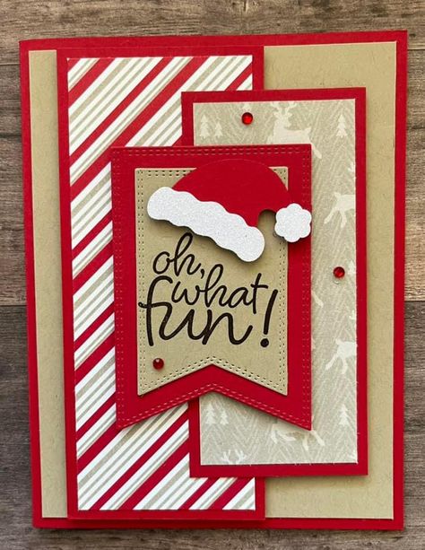 Cricut Christmas Cards, Card Making Designs, Fun Christmas Cards, Stamped Christmas Cards, Simple Christmas Cards, Handmade Christmas Card, Homemade Christmas Cards, Christmas Card Crafts, Embossed Cards