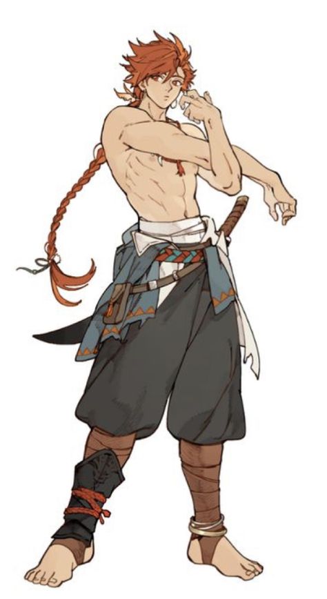 Fighter Design Character Concept, Wealthy Character Design, Sin Kiske Fanart, Martial Artist Character Art, Concept Art Character Male, Archer Oc Male, Male Game Character, Combat Character Design, Fire User Character Design