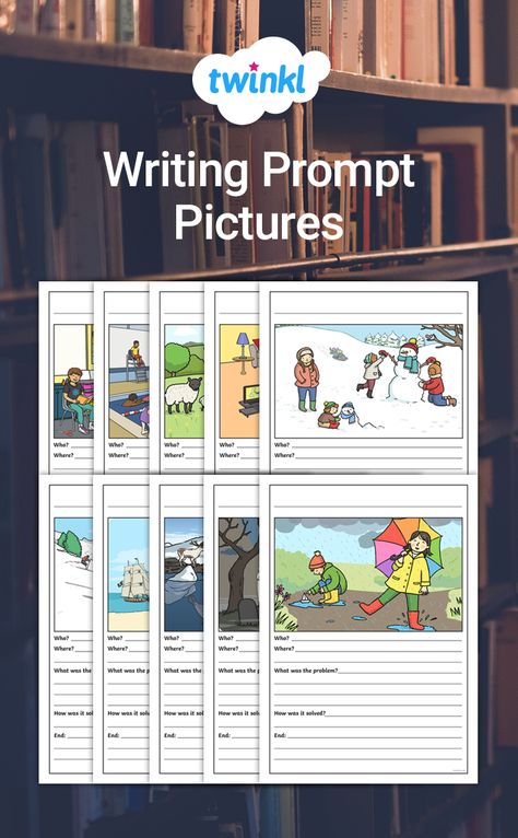 These Writing Prompt Pictures are designed to support early story writing and narrative skills.   The picture prompt resource is full of different activities and scenarios that children can write about and get their imaginations to run wild.     There are 11 pictures to choose from, allowing students to think of a range of ideas based on each one.   Including images focusing on swimming, skiing or being on an island with pirates; these Writing Prompt Pictures have it all. Story Picture Prompts, Write A Story Based On These Images, Writing Prompt Pictures, Prompt Pictures, Picture Story Writing, Picture Story Prompts, Picture Prompt, How To Begin A Story, Elementary Writing Prompts