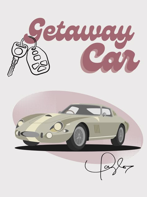 Reputation Taylor Swift Art, Reputation Minimalist Poster, Taylor Swift Reputation Art, Reputation Painting, Taylor Swift Poster Reputation, Gateway Car Taylor Swift, Getaway Car Aesthetic, Getaway Car Drawing, Taylor Swift Posters Reputation