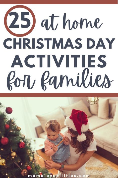 If you’re planning to stay home on Christmas Day this year, you may be wondering what you can do on Christmas Day at home. Here are 25 fun Christmas Day activities for families staying at home this year. Family Holiday Activities At Home, Family Christmas Activities At Home, Christmas Day Activities, What To Do On Christmas, Things To Do On Christmas, Christmas Activities For Families, Christmas At Home, Christmas Scavenger Hunt, Xmas 2024