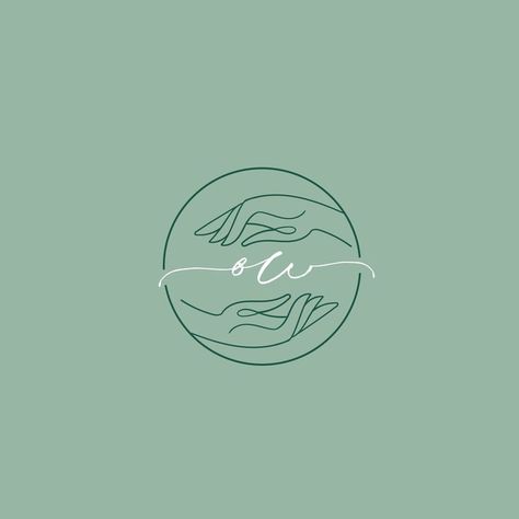 손 로고, Massage Wellness, Linear Illustration, Massage Logo, Massage Therapy Business, Massage Business, Yoga Branding, Yoga Logo, Simple Logo Design