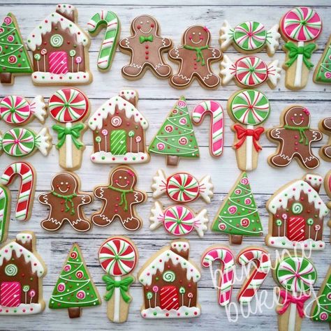 20+ Cute Christmas Cookies For 2018 - Blush & Pine Royal Icing Christmas Cookies, Jul Kaka, Gingerbread Cookies Decorated, Cute Christmas Cookies, Ginger Bread Cookies Recipe, Chocolate Lava, Lava Cake, Bar Cookies, Xmas Cookies