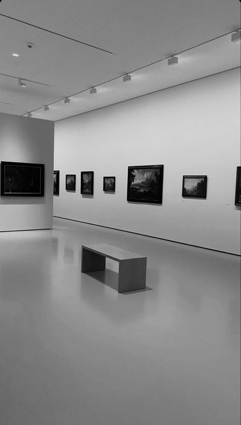 Minimalist Aesthetic Black And White, Museum Black And White, Minimalist Museum, 2024 Wallpaper, Minimalist Monochrome, Museum Interior, Qhd Wallpaper, Phone Inspiration, New York Aesthetic