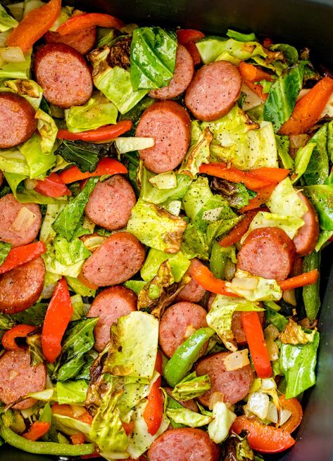 Air Fryer Kielbasa & Cabbage Air Fryer Kielbasa And Cabbage, Air Fryer Cabbage And Sausage, Cabbage Air Fryer, Keilbasa And Cabbage, Air Fryer Kielbasa, My Air Fryer Kitchen, Fryer Cabbage, Kielbasa Cabbage, Air Fryer Kitchen