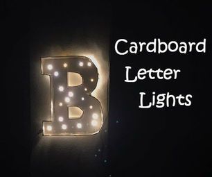 Cardboard Letter Lights Cardboard Creations, Letter Lights, Useful Projects, Cardboard Letters, Diy Bedroom, Light Letters, I Will Show You, Diy Lighting, Repurpose