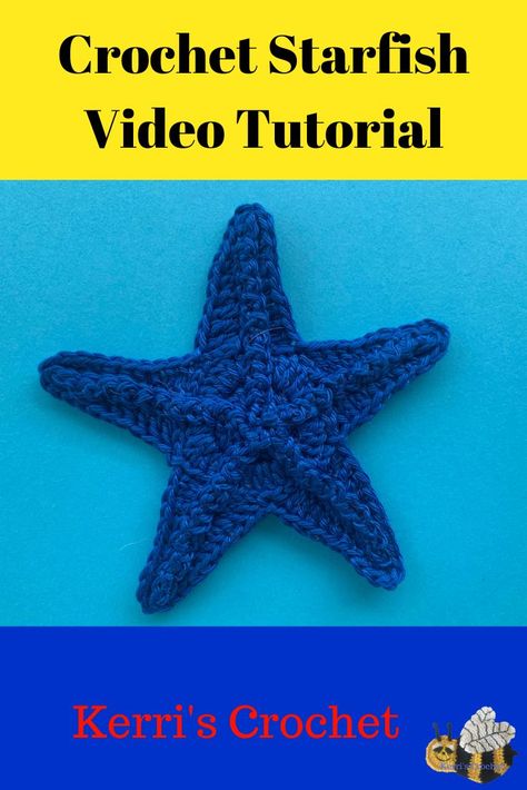 Free Starfish Crochet Pattern, Crochet Starfish Pattern, Starfish Crochet, Beginner Crochet Patterns, Crochet Starfish, Starfish Pattern, Applique Tutorial, Beginner Crochet Tutorial, Potholder Patterns