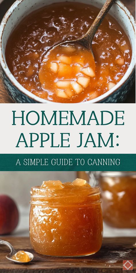 Discover an easy guide to canning perfect homemade apple jam with this comprehensive tutorial. Ideal for your canning recipes board, this guide features simple apple canning recipes that will help you make delicious canned apple jam. Save this pin and click for step-by-step instructions on apple preserves recipe canning. Relish the flavors of autumn with your homemade apple jam. Preserved Apple Recipes, Apple Sauce Canning Recipes, Making Jam Easy Recipes, Easy Canning For Beginners, Canning Relish, Apple Canning Recipes, Apple Relish Recipe, Apple Canning, Apple Preserves