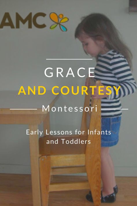 In Montessori, lessons in grace and courtesy start in the early years. Children learn how to greet others and show politeness and good personal habits. Learn more about grace and courtesy in the Montessori environment. #Montessori #preschool Montessori Themes Preschool, Grace And Courtesy Activities, Grace And Courtesy Lessons Montessori, Lessons For Preschoolers, Kindergarten Classroom Rules, Grace And Courtesy, Montessori Daycare, Homeschool Toddler, Montessori Philosophy