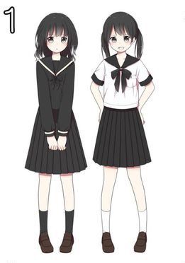 Another idea for girls uniform in winter and summer wear Japan Traditional Clothes, Japan Outfit Winter, Japan School Uniform, Winter Drawings, Japanese Uniform, Anime Uniform, Summer Uniform, Japan Outfit, Uniform Fashion