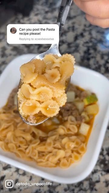 Maria L. on Instagram: "Mexican pasta soup (sopita) . Blend 3 tomatoes, 1/4 onion and 2 garlic cloves with a little water to help blend. Set aside. Preheat pot and add oil. I used 2 bags of bow tie pasta. Stir frequently until browned. When pasta is evenly browned add the tomato sauce we just blended and cook for 3-5 minutes. Now add water. I like mine very soupy. Season with chicken bouillon and salt to taste. Continue cooking until pasta is cooked. I usually turn off stove right before pasta Mexican Pasta, Bow Tie Pasta, Chicken Bouillon, Mexican Soup, Moms Cooking, Pasta Soup, Bowtie Pasta, Easy Food, Instagram Food