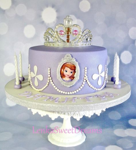 Princess Sofia cake. - Cake by LenkaSweetDreams Princess Sophia Cake, Birthday Cake Princess, Princess Sofia Birthday Party Ideas, Sofia Birthday Cake, Sofia The First Birthday Cake, Princess Sofia Cake, Sophia Cake, Sofia The First Cake, Sofia Cake