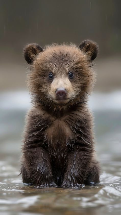 Baby Animal Wallpaper, Bear Cub Cute, Baby Animals Adorable, Baby Exotic Animals, Baby Woodland Animals, Photo Ours, Mixed Animals, Fuzzy Animals, Bears Cute