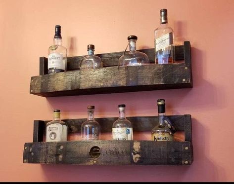 Bourbon/Whiskey Barrel Stave Shelf | Etsy Whiskey Barrel Shelf, Barrel Shelf, Whiskey Barrel Decor, Whiskey Rack, Wine Barrel Crafts, Bourbon Room, Whiskey Barrel Furniture, Whiskey Room, Barrel Projects