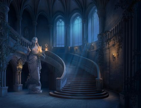 Castle Inside Background, Fantasy Castle Hallway, Ancient Castle Interior, Dark Mansion, Witch School, Nevermore Academy, Castle Rooms, Castles Interior, Retro Horror