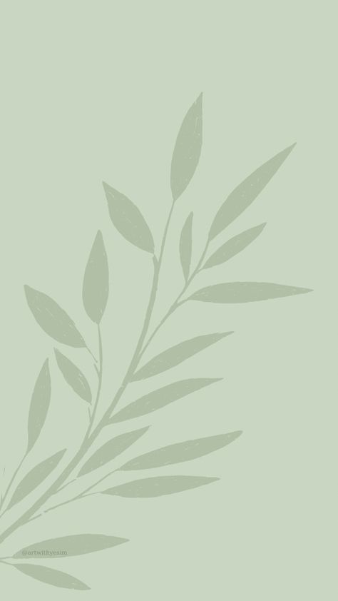 Simplistic Green Wallpaper, House Plants Aesthetic Minimalist, Sage Green Esthetics Background, Green Leaf Aesthetic Wallpaper, Nature Minimalist Wallpaper, Sage Green Minimalist Wallpaper, Green Boho Background, Green Minimalist Aesthetic Wallpaper, Green Minimalist Background