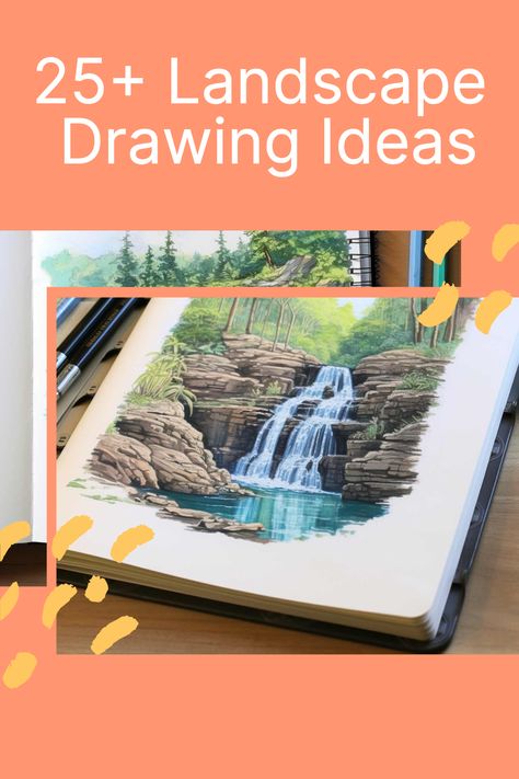 Landscape drawing is a fantastic way to embrace your surroundings and explore the depths of your creativity! In this blog, we're diving into a world of inspiration with 25 landscape drawing ideas that'll make your artistic senses tingle. From serene sunsets to fog-kissed forests, and bustling cityscapes to quiet country lanes, we've got a spectrum of suggestions to keep your pencil moving and your creativity flowing. Watercolor Pencil Landscape, Coloured Pencil Landscape, Colored Pencil Artwork Ideas Beautiful, Landscape Drawings Pencil Colour, Color Pencil Illustration Sketches, Color Pencil Sketches Landscape, How To Draw Landscape, Colour Pencil Art Landscapes, Landscape Drawing Ideas