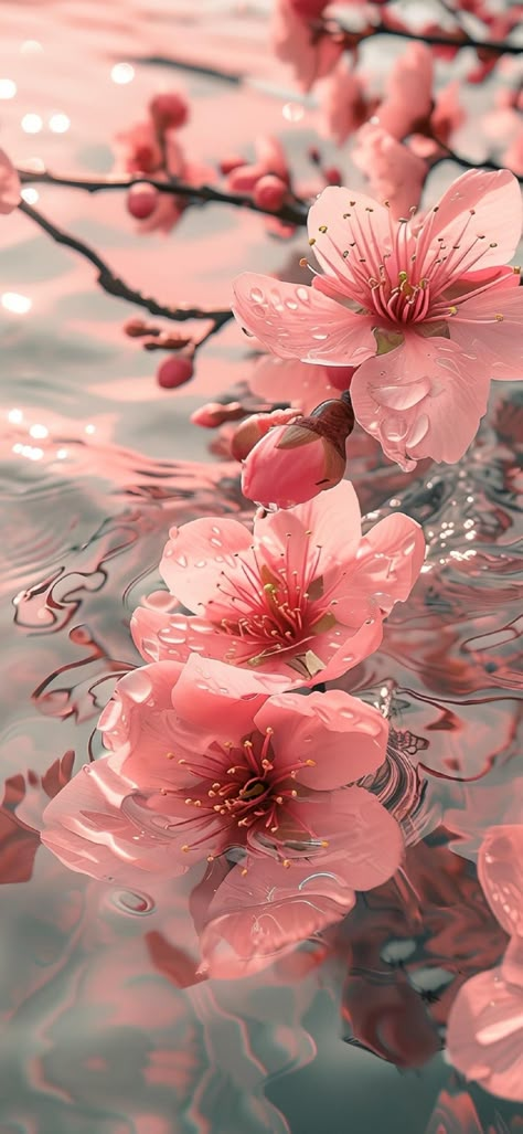 Frühling Wallpaper, Lotus Flower Wallpaper, Blossom Painting, Unique Iphone Wallpaper, Cherry Blossom Painting, Samsung Galaxy Watch 4, Pretty Wallpapers Tumblr, Wallpaper Tumblr Aesthetic, Flower Watch