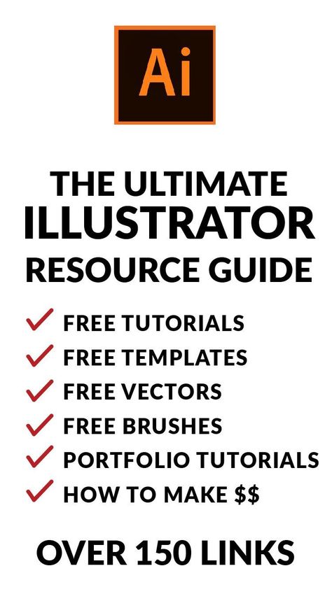 The Ultimate Illustrator Resource Guide Free Adobe Illustrator, Adobe Illustrator Templates, Adobe Tips, Build A Portfolio, Logos Color, Photoshop For Beginners, Learning Adobe Illustrator, Illustrator Tips, Book Portfolio