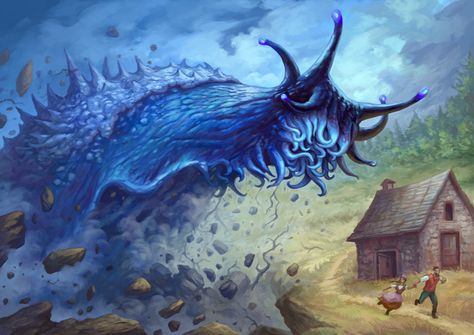 ArtStation - Waybreaker Slug Slug Monster, Jungle Juice, Eldritch Horror, Creatures Art, Mythical Creatures Art, Slug, Wizards Of The Coast, Monster Art, Creature Art