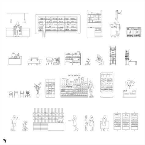 Toffu | People Top View People Top View, House Doodle, Rendering Drawing, Vector Illustration Character, Architectural Presentation, Interior Architecture Drawing, Pharmacy Design, Silhouette People, Cad Blocks