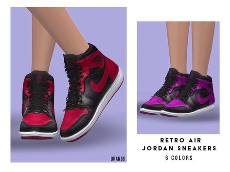 Buty Jordan, Mods Sims 4, Mod Shoes, Female Sneakers, Sims 4 Tsr, Die Sims 4, Sims 4 Cas Mods, Cc Shoes, Mode Shoes