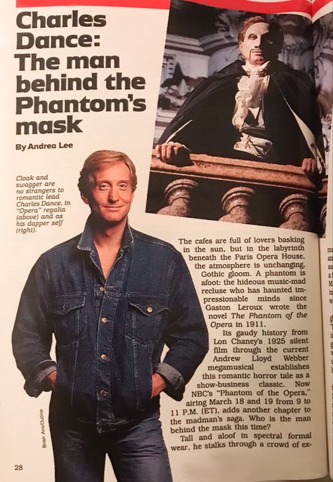 Phantom of the Opera 1990 with Charles Dance as Erik. #POTO1990 #phantomoftheopera #phantomoftheopera1990 Phantom Of The Opera 1990, Opera Ghost, Charles Dance, Vampire Stories, Christine Daae, Music Of The Night, The Phantom Of The Opera, Music Recommendations, Theatre Life