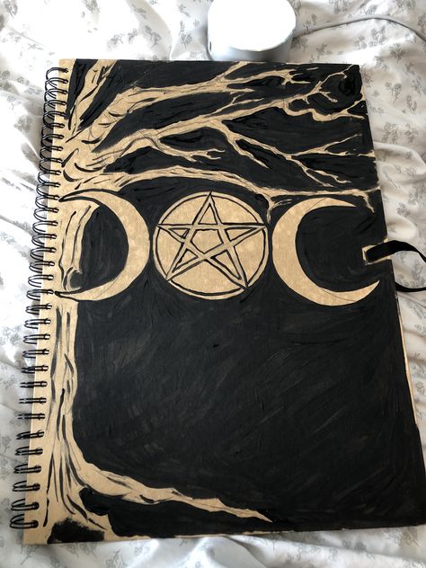 Grimoire Front Page, Grimoire Aesthetic Cover, Grimoire Cover Page, Book Of Shadows Cover Page, Grimoire Cover, Witch Drawing, Create This Book, Grimoire Book, Easy Doodle