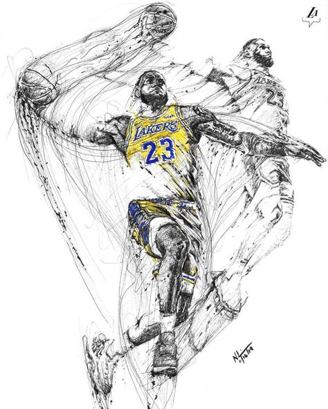 Congratulations to the Lakers Art Contest winner, Neil! See more of his art on his Instagram, tr3blindesigns. Thanks to everyone who participated. Lebron James Painting, Basketball Painting, Basketball Art, Sport Art, Thanks To Everyone, Contest Winner, Art Contest, Sports Art, Drawing Tips