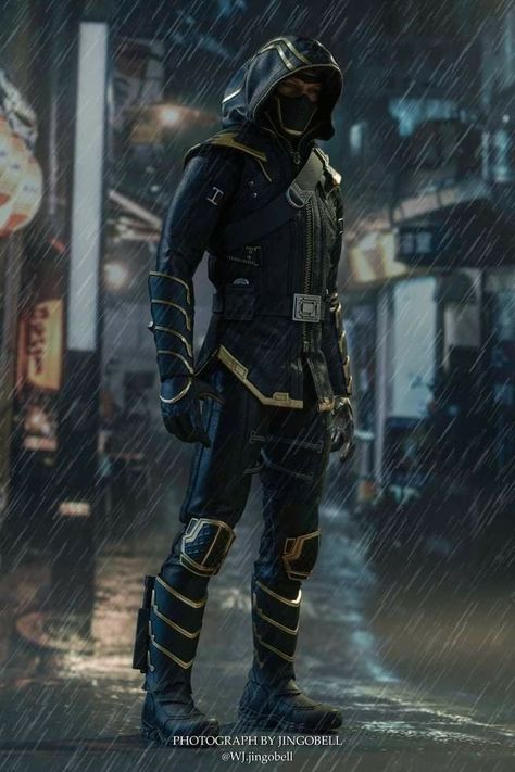 Assasin Outfits Male Modern, Ronin Marvel, Marvel Ronin, Hawkeye Ronin, Marvel Concept Art, Marvel Hawkeye, Arte Nerd, Futuristic Armour, Ninja Art