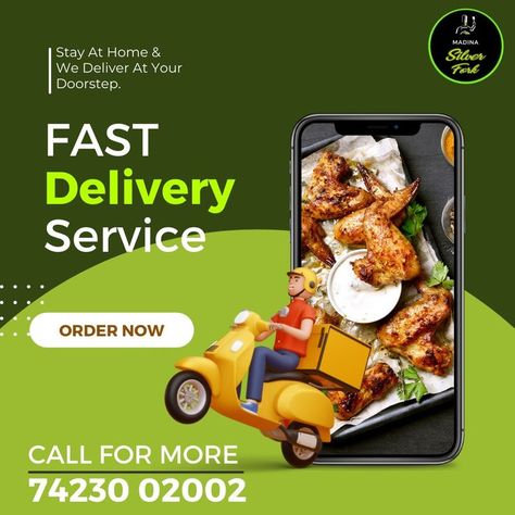 Food that is delivered on the right time....Your Hunger Companion....
Speedy and Quicker Delivery with Silver Fork Madina Food Home Delivery Creative Ads, Food Delivery Poster Design, Food Delivery Ads, Food Delivery Poster, Beirut Streets, Food Delivery Design, Korean Food Delivery, Swiggy Food Delivery, Rainy Day Recipes