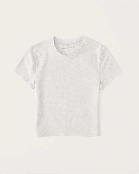 Women's Cotton Seamless Fabric Tee | Women's New Arrivals | Abercrombie.com Grey Baby Tee, Clothing Finds, Bday Gifts, Align Leggings, Nose Piercings, Lululemon Outfits, Spring Capsule, Fun Clothes, Summer Capsule