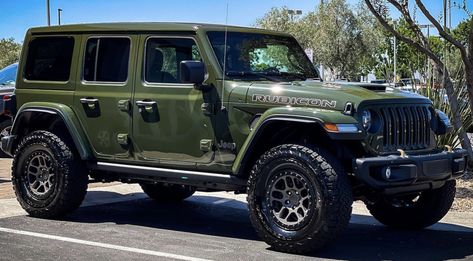 Jeep Wrangler Unlimited JL Rubicon 392 Xtreme Recon Package Jeep 392, Green Jeep Wrangler, Green Jeep, Wrangler Jeep, Jeep Rubicon, Jeep Wrangler Rubicon, Black Wheels, Wrangler Unlimited, Jeep Wrangler Unlimited