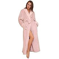 Shower Robes Bath, Long Flannel, Winter Robes, Soft Robes, Couple Pajamas, Lounge Robes, Big Collar, Pink Faux Fur, Women's Robe