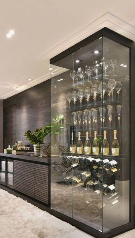 Wine Fridges, Wine Closet, Modern Home Bar, Home Wine Cellars, Home Bar Design, Cellar Design, Home Bar Designs, Wine Wall, التصميم الخارجي للمنزل