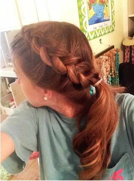 dutch braid & ponytail Dutch Braid Hairstyles Into Ponytail, Dutch Braid Into Low Ponytail, Side French Braid Into Ponytail, French Braid Side Ponytail, Dutch Braid Ponytail, Durch Braid Pigtails, Best Wedding Hairstyles, Great Hairstyles, Wild Hair