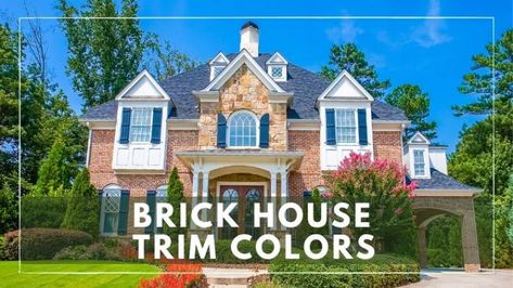 Trim Colors With Red Brick, Trim For Red Brick House Paint Colors, Trim Colors For Red Brick House Ranch, Peach Colored Brick Exterior, Trim Colors For Red Brick House, Red Brick Cream Trim, Orange Brick House Exterior, Brick House Trim, Brick House Exterior Colors Schemes