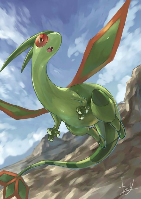 Flygon Flygon Pokemon Wallpaper, Flygon Art, Pokemon Ocs, Pokémon Artwork, Pokemon Official Art, Pokemon Realistic, Dragon Type Pokemon, Pokémon Ruby, Pokemon Fakemon