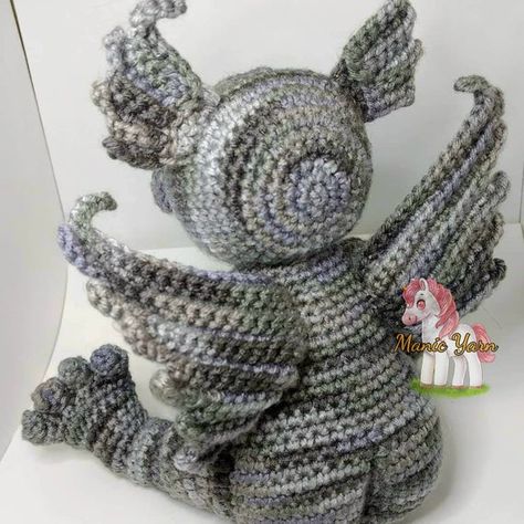 Gus the Gargoyle Amigurumi Crochet pattern fantasy gremlin | Etsy Monster Dragon, Crochet Dinosaurs, Crochet Skull, Crochet Dinosaur, Easy Crochet Stitches, Crochet Dragon, Crochet Food, Fantasy Doll, Fun Crochet Projects