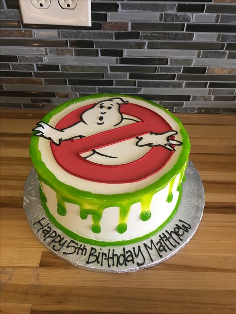 Ghostbusters Birthday Cake, Ghostbusters Cake, Ninja Turtle Birthday Cake, Ghostbusters Birthday, Ghostbusters Birthday Party, Ghostbusters Party, Kids Themed Birthday Parties, Ninja Turtle Birthday, Ghost Busters