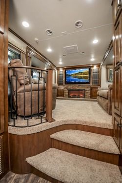 Gypsy Interior Design Dress My Wagon| Design Your Dream Travel Fifth Wheel Travel Trailer Trillium Trailer, Travel Trailer Interior, Luxury Rv Living, Toy Hauler Travel Trailer, Luxury Fifth Wheel, 5th Wheel Camper, Luxury Motorhomes, Bus Living, Trailer Interior