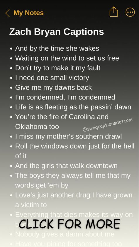 Embrace the heartfelt and raw emotion of Zach Bryan's lyrics as perfect Instagram captions. From love and heartbreak to life's adventures, let his words tell your story. Zach Bryan Captions, Zach Bryan Lyrics, Love And Heartbreak, Best Lyrics, Rural America, Small Town Life, Small Victories, Good Instagram Captions, Zach Bryan