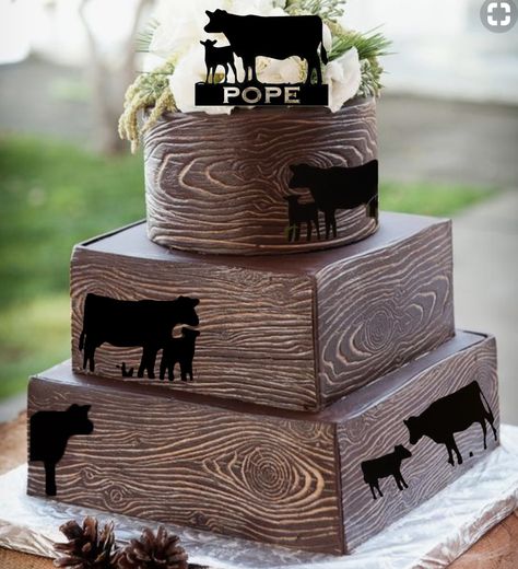 Farm Wedding Favors For Guests, Cow Grooms Cake, Farm Grooms Cake, Ffa Cake Ideas, Western Grooms Cake, Vaquero Cake, Cow Wedding Cake, Farm Wedding Cake, Grooms Cake Ideas